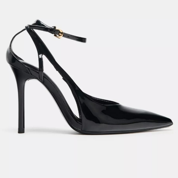 Zara Glossy Black Heels - Picture 5 of 6